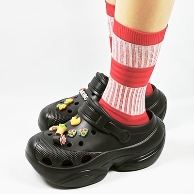 AKIBO田園鮮綠款洞洞鞋扣(九件組)