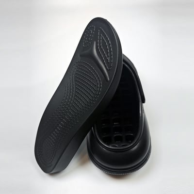 【買1送1】AKIBO老爹洞洞鞋-經典黑(女款、7公分厚底增高、寬楦、輕量、兩穿、防水) / 內附AKIBO品牌鞋扣1個。現在買再送鞋扣組(不挑款)18