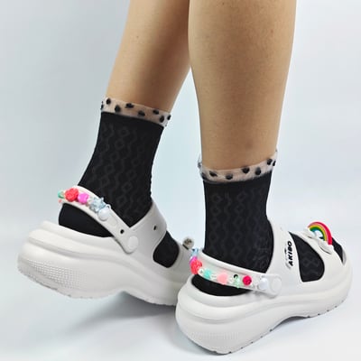 【買1送1】AKIBO千層洞洞鞋-牛奶白(女款、耐走、兩穿、防水) / 內附AKIBO品牌鞋扣1個。現在買再送鞋扣組(不挑款)5