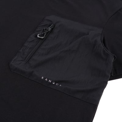 KANGOL中性寬版口袋T-黑7