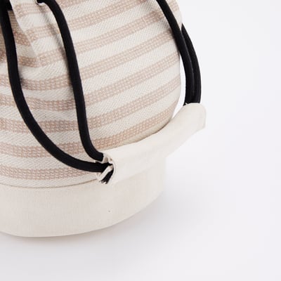 KANGOL袋鼠條紋水桶包-卡其9