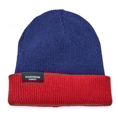 SCANDINAVIAN FOREST北歐小刺蝟雙面保暖針織毛帽-酒紅