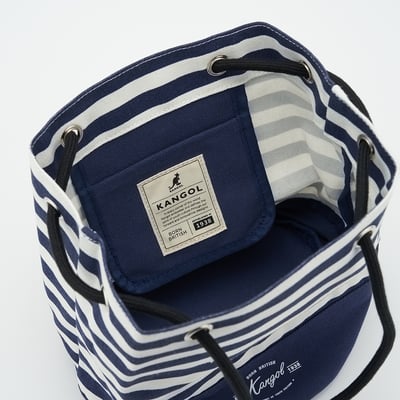 KANGOL袋鼠條紋水桶包-藍10