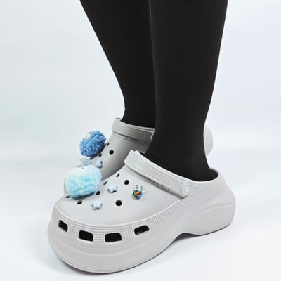 AKIBO清新藍調款洞洞鞋扣 (七件組)