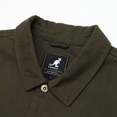 KANGOL袋鼠復古口袋襯衫外套-鐵灰11