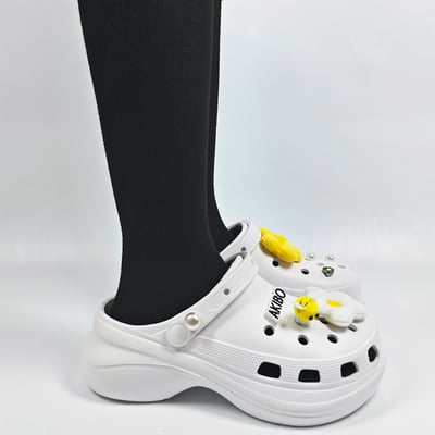 【買1送1】AKIBO厚底洞洞鞋-牛奶白(女款、6公分厚底增高、寬楦、輕量、兩穿、防水) / 內附AKIBO品牌鞋扣1個。現在買再送鞋扣組(不挑款)8