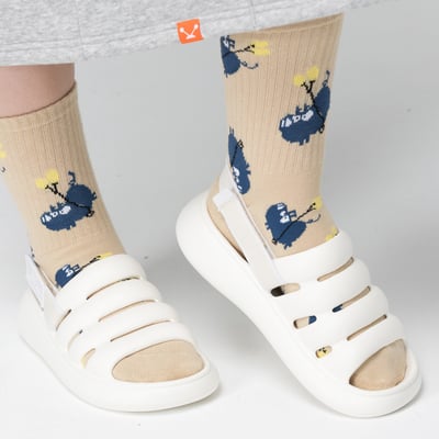 Angelia&Pets兩穿拖鞋-牛奶白(女款、雲朵感、輕量、兩穿、防水)5