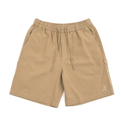 KANGOL袋鼠中性水洗五分褲-卡其4