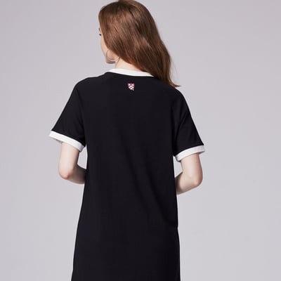 NCAA哈佛大學Harvard經典Logo拉克蘭袖洋裝-黑4