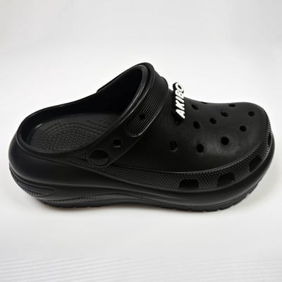 【買1送1】AKIBO老爹洞洞鞋-經典黑(女款、7公分厚底增高、寬楦、輕量、兩穿、防水) / 內附AKIBO品牌鞋扣1個。現在買再送鞋扣組(不挑款)14