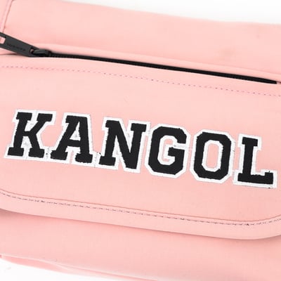 KANGOL袋鼠字母Logo側背包 -粉7