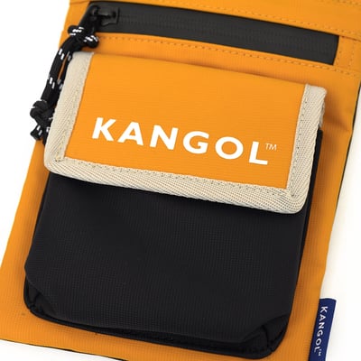 KANGOL袋鼠撞色小側背包-黃8