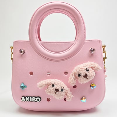 AKIBO粉紅貴賓款洞洞鞋扣(七件組)2