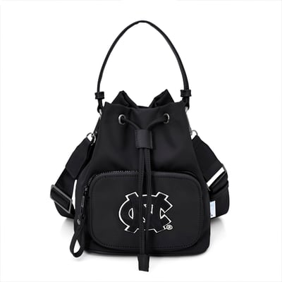 NCAA北卡羅來納大學UNC經典Logo水桶包-黑1