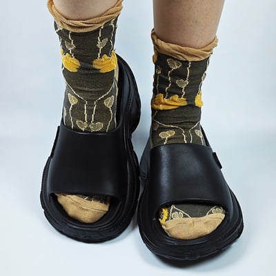 【買1送1】AKIBO韓系動感厚底涼鞋-經典黑(女款、5公分厚底增高、輕量、防水) / 內附AKIBO品牌鞋扣1個。現在買再送鞋扣組(不挑款)11