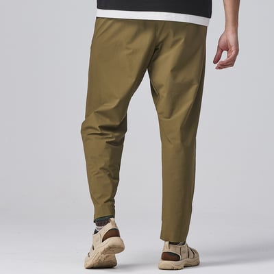 KANGOL袋鼠涼感高彈休閒長褲-卡其2