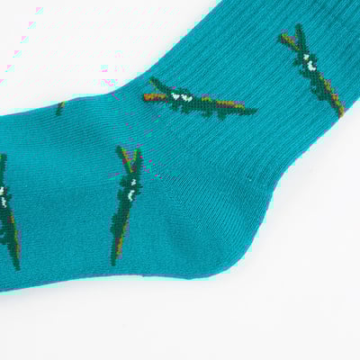 Angelia&Pets緹花滿版襪-綠