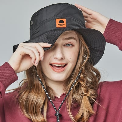 SCANDINAVIAN FOREST北歐小刺蝟戶外漁夫帽-百搭黑