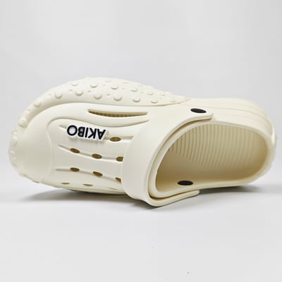 【買1送1】AKIBO戶外機能洞洞鞋-牛奶白(中性款、寬楦、雲朵感、輕量、兩穿、防水) / 內附AKIBO品牌鞋扣1個。現在買再送鞋扣組(不挑款)13