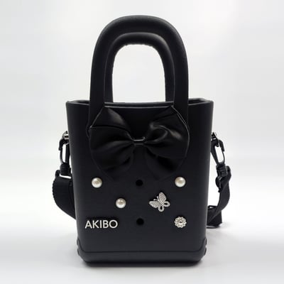 【買1送1】AKIBO吐司包-經典黑(創意點點洞洞包。中性款、輕量、防水) / 內附AKIBO品牌鞋扣1個。現在買再送鞋扣組(不挑款)