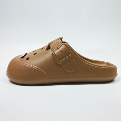 【買1送1】AKIBO布丁洞洞鞋-咖啡(女款、寬楦、雲朵感、輕量、耐走、防水) / 內附AKIBO品牌鞋扣1個。現在買再送鞋扣組(不挑款)15