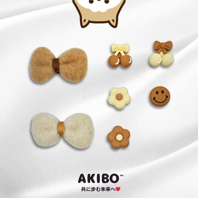 AKIBO微笑幸福款洞洞鞋扣 (七件組)