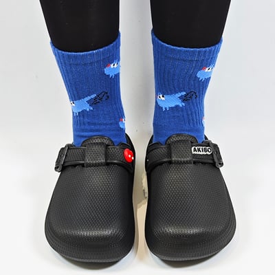 【買1送1】AKIBO潮流耐走勃肯鞋-經典黑(中性款、輕量、耐走、防水) / 內附AKIBO品牌鞋扣1個。現在買再送鞋扣組(不挑款)6