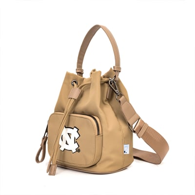 NCAA北卡羅來納大學UNC經典Logo水桶包-卡其5