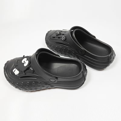 【買1送1】AKIBO戶外機能洞洞鞋-經典黑(中性款、寬楦、雲朵感、輕量、兩穿、防水) / 內附AKIBO品牌鞋扣1個。現在買再送鞋扣組(不挑款)5