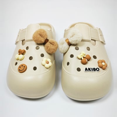 AKIBO微笑幸福款洞洞鞋扣 (七件組)