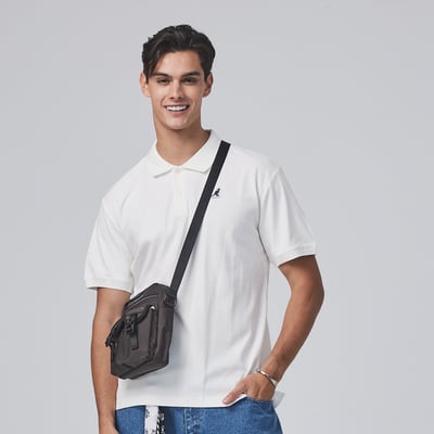 NCAA哈佛大學Harvard工裝雙口袋側背包-黑4