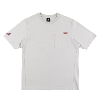 KANGOL中性微落肩口袋T-灰1