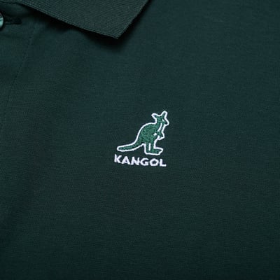 KANGOL袋鼠針織經典POLO衫-綠7