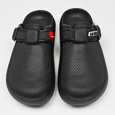 【買1送1】AKIBO潮流耐走勃肯鞋-經典黑(中性款、輕量、耐走、防水) / 內附AKIBO品牌鞋扣1個。現在買再送鞋扣組(不挑款)2