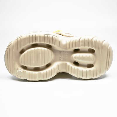 【買1送1】AKIBO澎澎雙帶厚底涼鞋-奶油白(女款、5公分厚底增高、雲朵感、輕量、兩穿、防水) / 內附AKIBO品牌鞋扣1個。現在買再送鞋扣組(不挑款)17