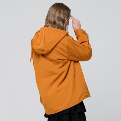 KANGOL袋鼠中性雙面燈芯絨防潑水外套-卡其(男女共款)8