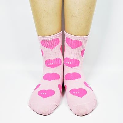 AKIBO粉漾甜心樂園中筒襪(三件組)-女款