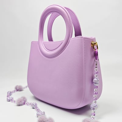 【買1送1】AKIBO滿月包-薰衣紫/優雅珍珠背帶 (肩背手提洞洞包。中性款、輕量、防水) / 內附AKIBO品牌鞋扣1個。現在買再送鞋扣組(不挑款)7