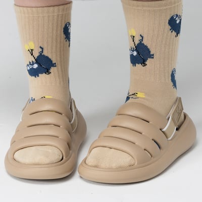 Angelia&Pets兩穿拖鞋-卡其(女款、雲朵感、輕量、兩穿、防水)1