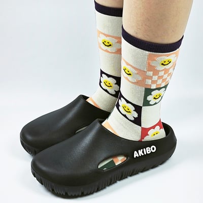 【買1送1】AKIBO巧巴達勃肯鞋-經典黑(中性款、雲朵感、輕量、耐走、防水) / 內附AKIBO品牌鞋扣1個。現在買再送鞋扣組(不挑款)9