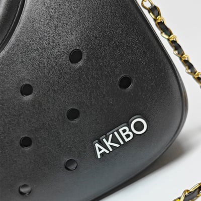 【買1送1】AKIBO滿月包-經典黑/珠光雪羽背帶(肩背手提洞洞包。中性款、輕量、防水) / 內附AKIBO品牌鞋扣1個。現在買再送鞋扣組(不挑款)9