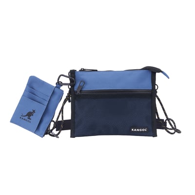 KANGO袋鼠網袋側背包-藍1