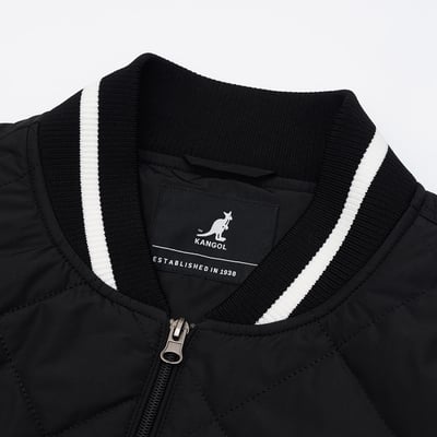 KANGOL袋鼠保暖鋪棉外套-黑12