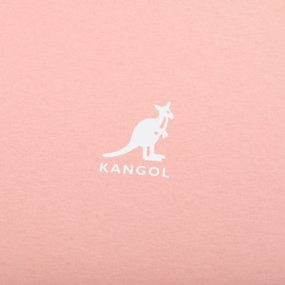 KANGOL袋鼠女款蓋肩袖棉T-粉3