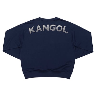 KANGOL袋鼠中性落肩大學T-深藍(男女共款)6