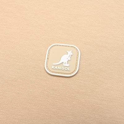 KANGOL袋鼠女款小Logo圓領T-卡其7