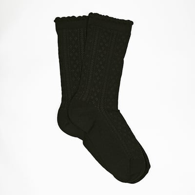 AKIBO日系優雅鏤空中筒襪(三件組)-女款4