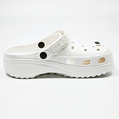 【買1送1】AKIBO餅乾洞洞鞋(二代)-牛奶白(中性款、輕量、耐走、兩穿、防水) / 內附AKIBO品牌鞋扣1個。現在買再送鞋扣組(不挑款)14