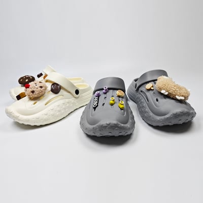 【買1送1】AKIBO戶外機能洞洞鞋-牛奶白(中性款、寬楦、雲朵感、輕量、兩穿、防水) / 內附AKIBO品牌鞋扣1個。現在買再送鞋扣組(不挑款)17