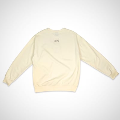 AKIBO日系落肩毛巾繡大學T-奶油白(男女共款)6